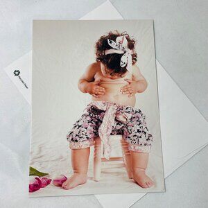 Anne Geddes Baby Art Print Navel Blank 1993 Vintage Recycled Paper Envelope